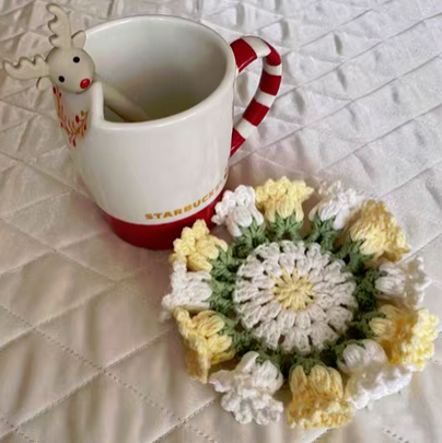 Crochet: Lily-of-the-Valley Coaster • Make-Your-Own DIY Hands-on Kit / Experience